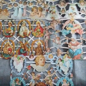 Glanzbilder Poesiebilder 5 verschiedene ohne Glittter Nostalgie Engel, Putte, Maria, Josef 7317, 7387, 7334, 7229, 7164