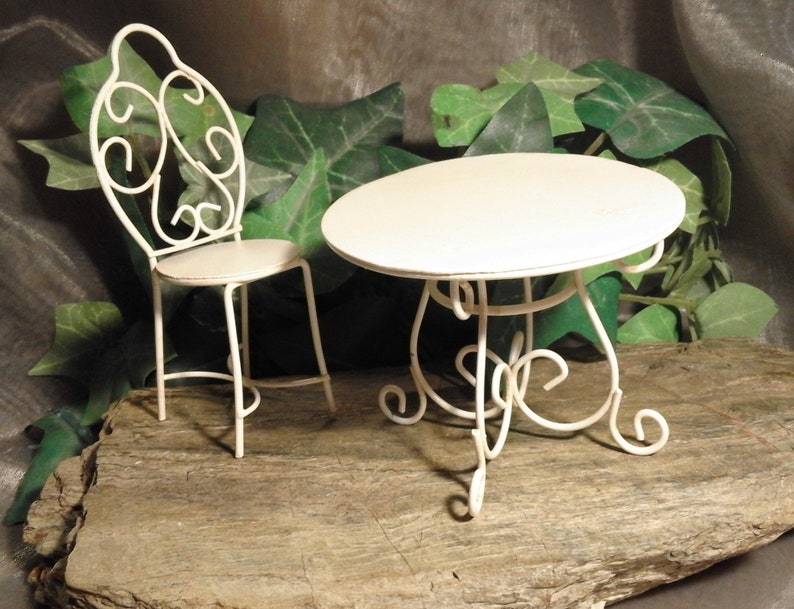 Mini Garten Set Tisch und Stuhl,Garten Miniaturen, Bild 2