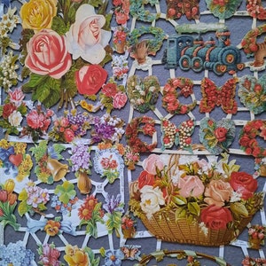 Glanzende afbeeldingen poëzie nostalgie, rozen, fruit, druiven, duiven, tulpen, met en zonder glitter, 7005, 7065, 7066, 7073, 7092, 7176, 7224, 7311