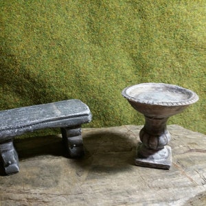 Mini Garten Set , Steinoptik Garten Miniaturen,