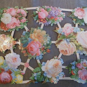 Glanzbilder Poesiebilder  Nostalgie Rosen, mit und ohne Glitter,  7434