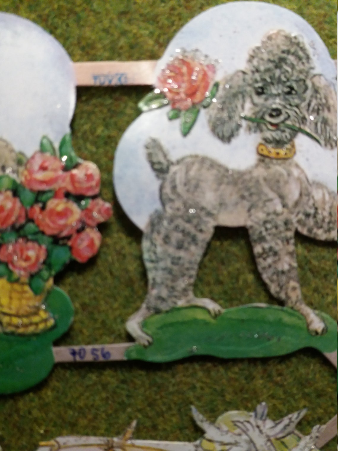 Glanzbilder EF 7056 Mit Tiermotiven – Hund, Ente, Fisch, Vogel, Blumen, 24x15cm