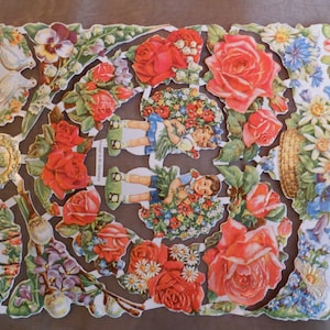 Glanzbilder Poesiebilder Blumen, Kinder, Freundschaft, Nostalgie  7023