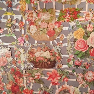 Glanzbilder Poesie Nostalgie, Rosen, Blumen, Blumenkinder, 8 versch. Motive mit u. ohne Glitter, 7365,7215, 7185, 7102, 7098, 7300,7287,7104