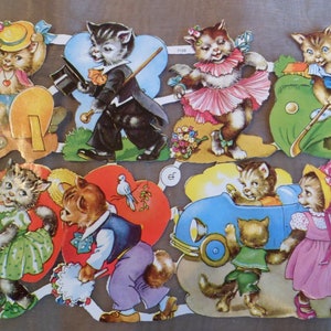Glanzbilder Poesiebilder Nostalgie Katzen , 7139