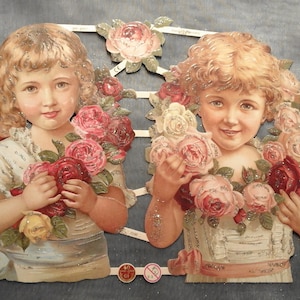 Images brillantes, images poétiques, nostalgie, enfants, avec et sans paillettes 7290, Ernst Freihoff, Fabriqué en Allemagne