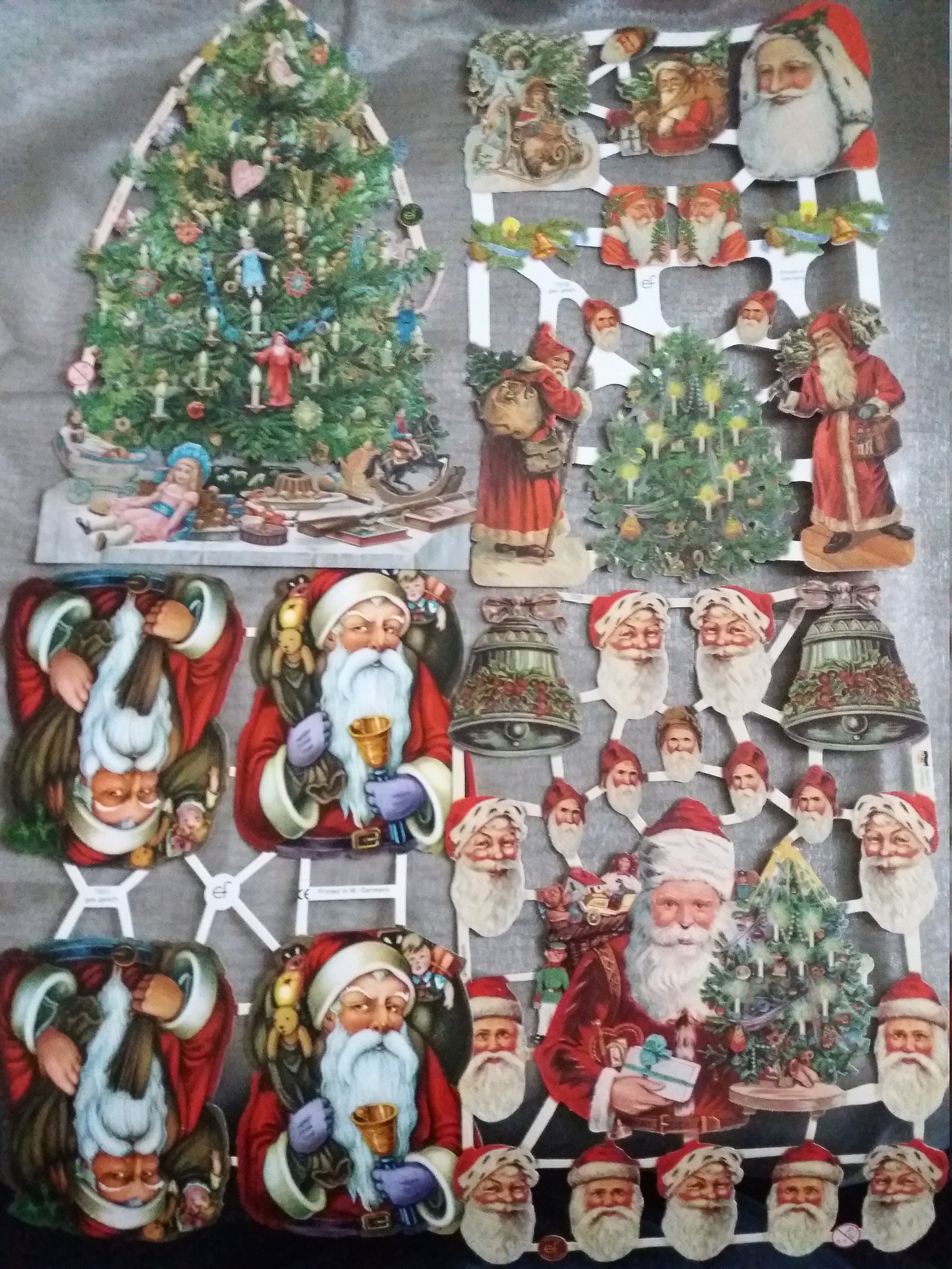 Glossy pictures Poetry pictures Nostalgia Santa Claus, 8 different Christmas motifs with and without glitter 7195B, 7051, 7218, 7220, 7271, EF