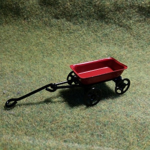 Mini Garten Metall Gartenwagen, Bollerwagen, Garten Miniaturen, Wichtel, Feen, Fee