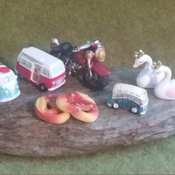 Miniaturen, Dekoration, Brezel, Motorrad, Bus, Schwan, Brezeln, Camping-Bus, Bully, Reisebus, Schwäne, Geldgeschenke