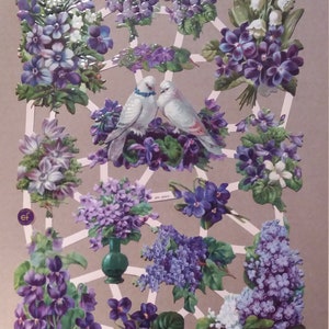 Images brillantes, images poétiques, roses, colombes, chiffres, violettes, motifs divers m.u.o.Gl 7279,7356,7367,7339,7354,7118,7001,7006,7007,7021