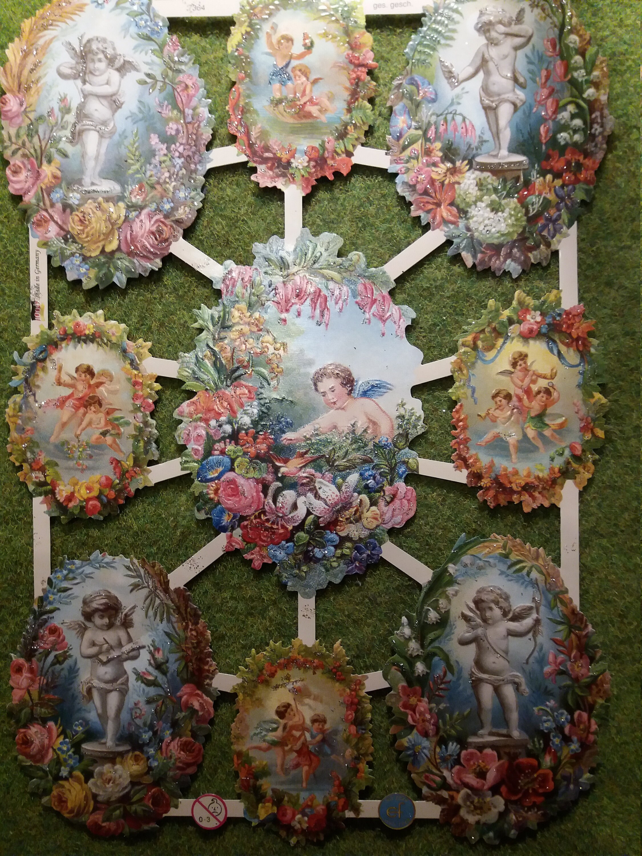 Glanzbilder Poesiebilder Nostalgie Engel Putte 7364 Etsy