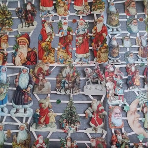 Imagens brilhantes poesia nostalgia Papai Noel, 9 motivos natalinos diferentes com e sem glitter 7314, 7403, 7379, 7304, 7305, 7285 Freihoff