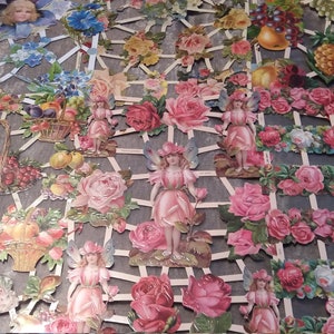 Glanzende foto's Poesieb. Nostalgie bloemenkinderen, fruitmand, bloemen 7 verschillende motieven met en zonder glitter 7101, 7268, 7375, 7239, 7373, 7343,7274