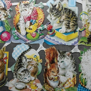 Glanzbilder glimmer Poesiebilder  Katzen 7120