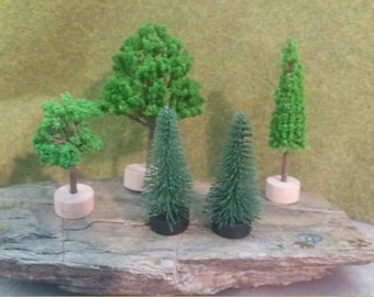 Miniaturas, decoración, árboles, modelismo, árbol, abeto, palmera, sauce, árbol en flor, obsequios monetarios