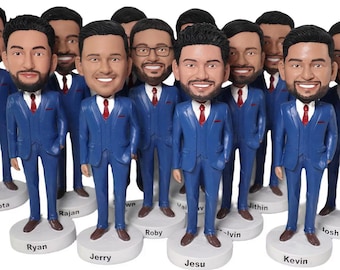 Groomsmen Gift set of 3-30 Groomsman bobble head Best man gifts Best men bobbleheads Groomsmen bobble head Groomsmen bobbleheads Q2933