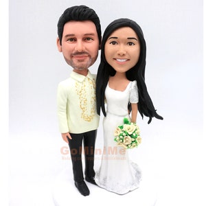Wedding topper Cake toppers wedding bobblehead custom Cake topper wedding figurine Wedding bobble heads custom wedding cake topper GM746