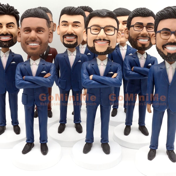 Groomsmen Gift set of 1-20 Groomsman bobble head Best man bobble head Best men bobbleheads Groomsmen bobble head Groomsmen bobbleheads GM676