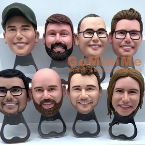 Groomsmen Gifts Best Man Gifts 1-40 set Personalized Bobbleheads Bottle Openers / Funny Handmade Gifts For Groomsmen Employee Xmas Gifts