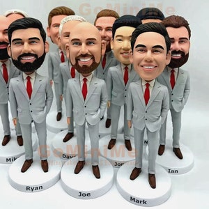 Groomsmen Gift set of 1-15 Groomsman bobble head Figurines Best man gifts Best men bobbleheads Groomsmen bobble head GM1077