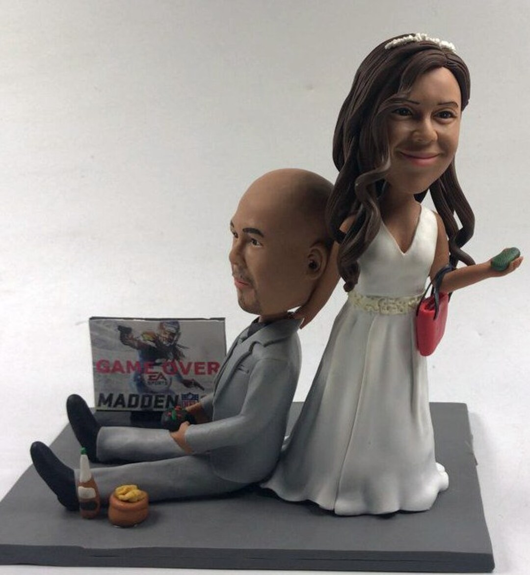 Custom Wedding Cake Toppers Game Over Style - Etsy
