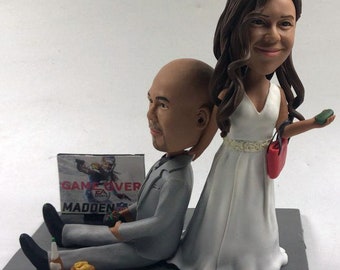 Custom Wedding Cake Toppers Game Over Style