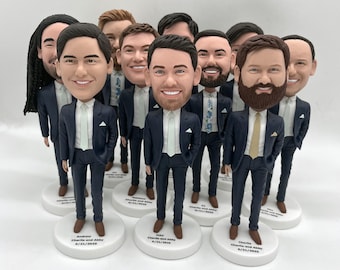 Groomsmen Gift Set 3-30 Groomsman Bobble head Best man Gifts Best men bobbleheads, Quick Get 7" Groomsman bobbleheads Gominime Q2944 Min3.