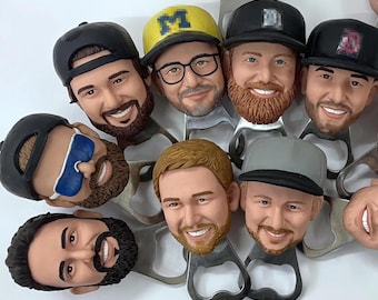 Groomsmen Gifts From Photo – Personalized Bottle Opener Gift Set, Best Man Gift, Custom Groomsman Gifts 5–10 Day Rush Order Available