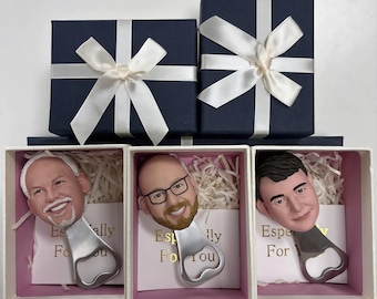 Groomsmen Gifts from Photo – Personalized Bottle Opener Gift Set, Best Man Gift, Gifts Box Available