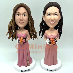 Bridesmaid Gifts Personalized bridesmaid gifts set of 1-15 Maid of Honor gifts bobbleheads bridesmaid gifts bobbleheads Figurines GM1628 image 6