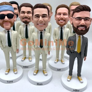 Groomsmen Gift set of 1-20 Groomsman bobble head Best man gifts Best men bobbleheads Groomsmen bobble head Groom bobbleheads GM995
