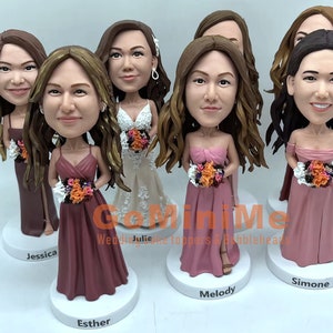 Bridesmaid Gifts Personalized bridesmaid gifts set of 1-15 Maid of Honor gifts bobbleheads bridesmaid gifts bobbleheads Figurines GM1628 image 3