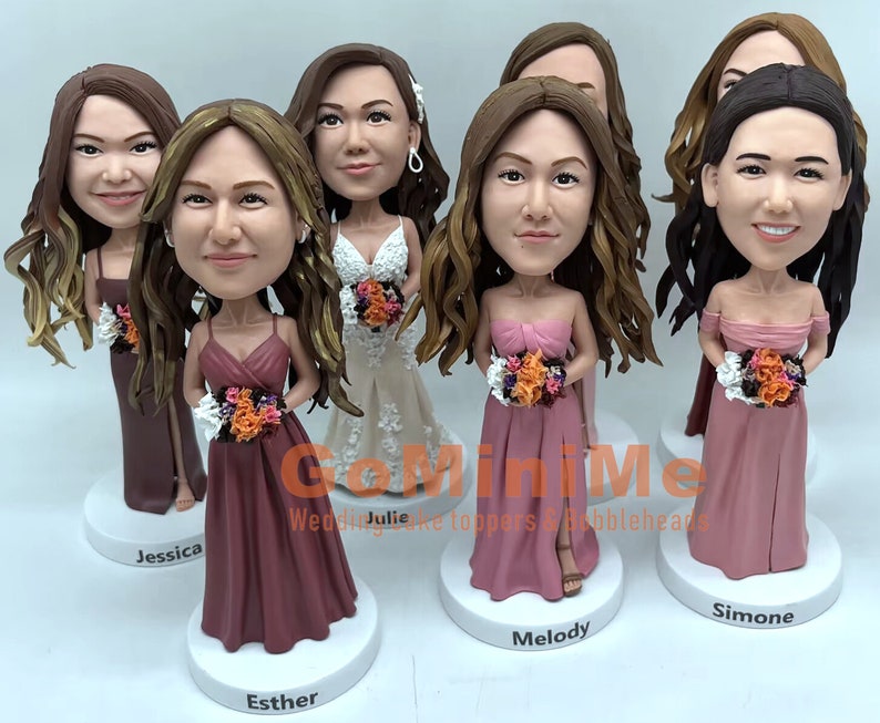 Bridesmaid Gifts Personalized bridesmaid gifts set of 1-15 Maid of Honor gifts bobbleheads bridesmaid gifts bobbleheads Figurines GM1628 image 3