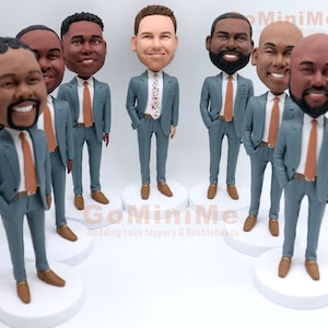 Groomsmen Bobbleheads Figurines Gift set of 1-20 Groomsman bobble head Best man bobble head Best men bobbleheads Groomsmen bobble head GM565