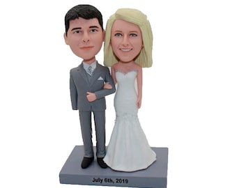 Custom wedding cake toppers, personalized Wedding topper bride and groom, make your own wedding cake toppers from photos