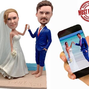 Personalized cake toppers Handmade your own custom wedding cake toppers from photos wedding gifts idea