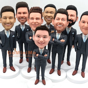 Cool Groomsmen Gift 1-15 Groomsman bobble head, best gifts ideas for wedding party, Best man gifts, ring bearer gifts GM299