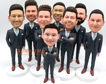 Cool Groomsmen Gift 1-15 Groomsman bobble head, best gifts ideas for wedding party, Best man gifts, ring bearer gifts GM299