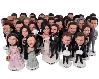 Groomsmen Gifts & Bridesmaid Gifts from Photo, Handmade Wedding Keepsake Figurines for Best Man, Maid of Honor And Family