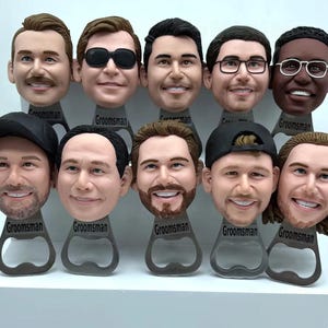 Groomsmen Gifts Business Gifts 1-40 set Personalized Bobbleheads Bottle Openers / Funny Handmade Gifts For Groomsmen Employee Xmas Gifts