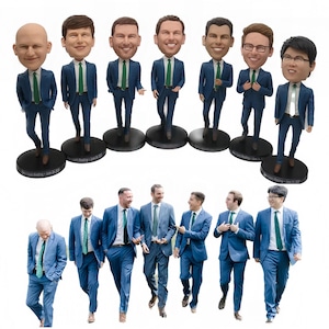 Groomsmen Gift set of 1-20 Groomsman bobble head Best man gifts Groomsmen bobbleheads Made From Your Own Photo Any Pose GM1259