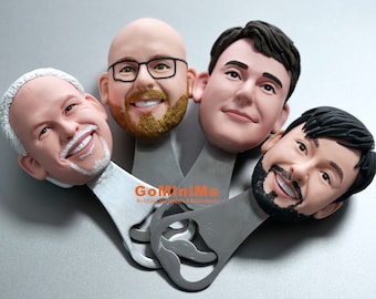 Groomsmen Gifts 1-20 set Bulk Personalized Bottle Opener With My Face Groom Gift  best man gifts Groom Bride custom bottle opener Ships Fast