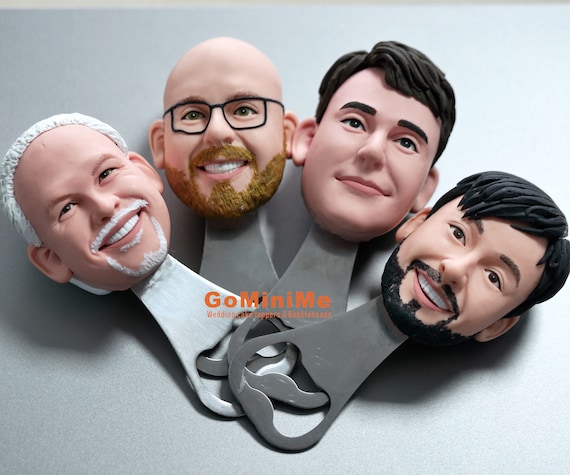 Groomsmen Gifts 1-20 set Bulk Personalized Bottle Opener With My Face Groom Gift  best man gifts Groom Bride custom bottle opener Ships Fast