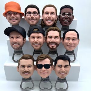 Groomsmen Gifts Business Gifts 1-40 set Personalized Bobbleheads Bottle Openers / Funny Handmade Gifts For Groomsmen Employee Xmas Gifts