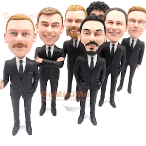 Groomsmen Bobbleheads Figurines Gift set of 1-20 Groomsman bobble head Best man bobble head Best men bobbleheads Groomsmen bobble head GM602