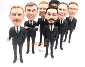 Groomsmen Bobbleheads Figurines Gift set of 1-20 Groomsman bobble head Best man bobble head Best men bobbleheads Groomsmen bobble head GM602