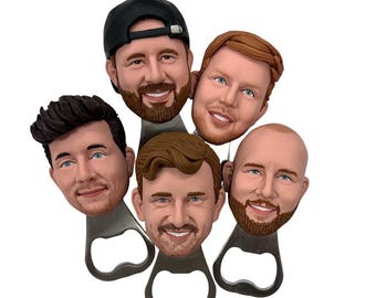 Personalized Groomsmen Gifts from Photo, Unique Bottle Opener Keepsake, Custom Best Man Gift, Funny Groomsman Gift, 5-10-Day Rush