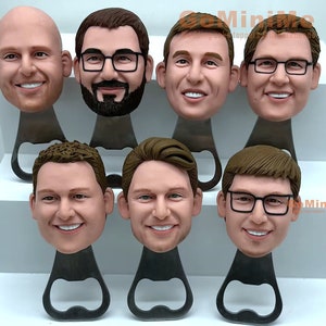 Groomsmen Gifts Best Man Gifts 1-40 set Personalized Bobbleheads Bottle Openers / Funny Handmade Gifts For Groomsmen Employee Xmas Gifts