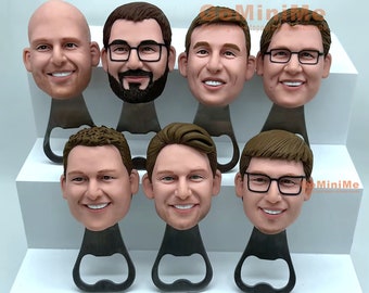Groomsmen Gifts Best Man Gifts 1-40 set Personalized Bobbleheads Bottle Openers / Funny Handmade Gifts For Groomsmen Employee Xmas Gifts