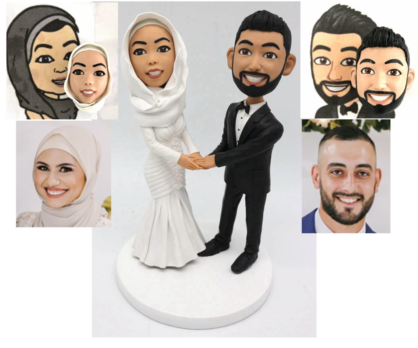 Custom cake toppers figurines for wedding your own cartoon | Etsy